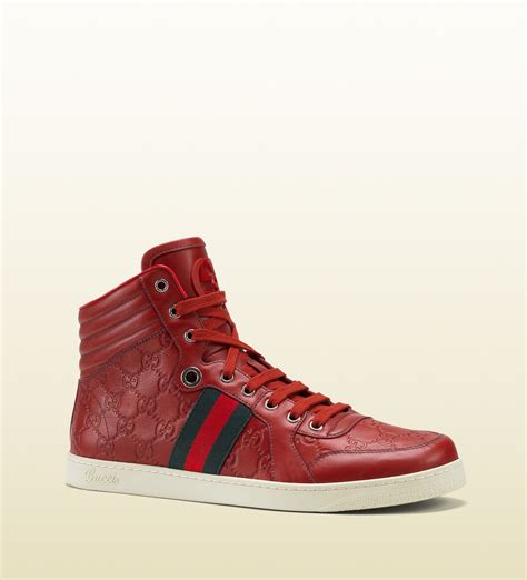 gucci hi tops red|Gucci high tops men's.